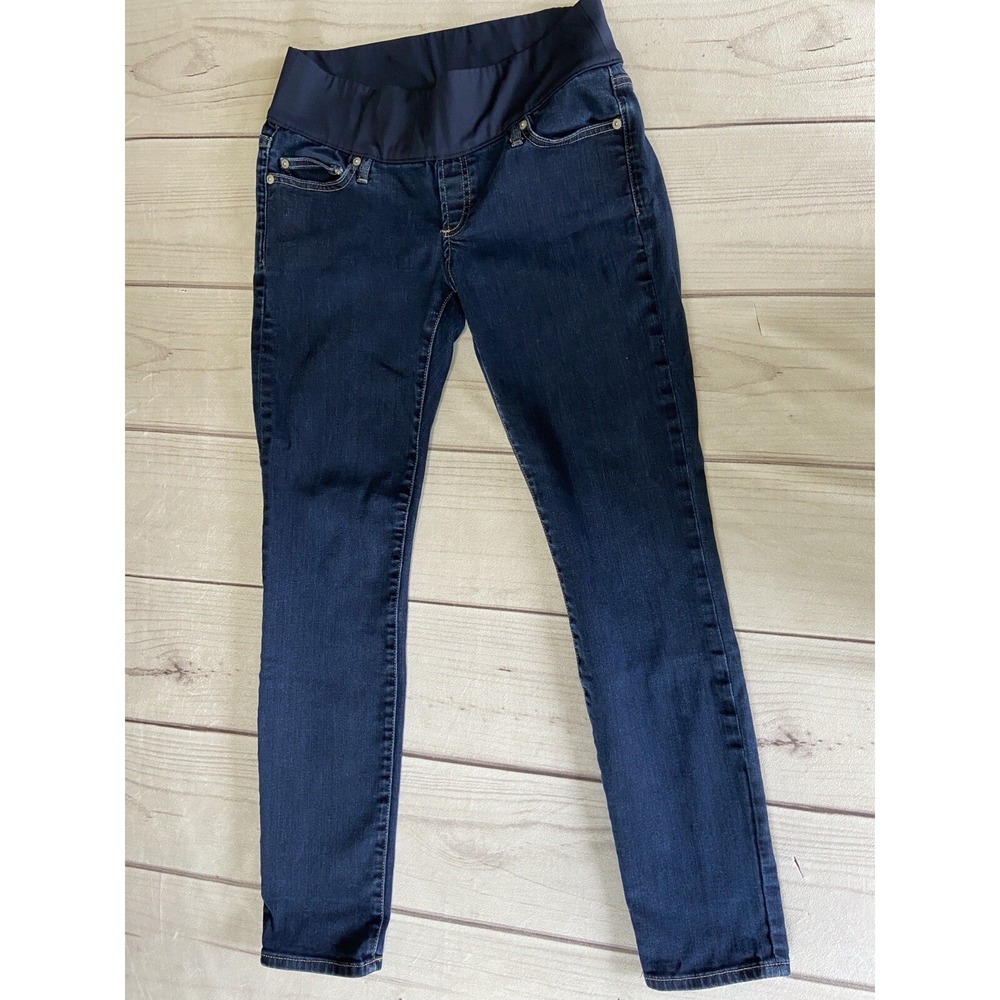 Gap 1969 Jeans Womens 6R Maternity Resolution Slim Straight Dark Wash Blue
